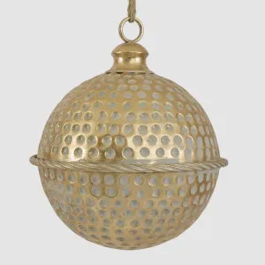 Dimple Hanging Bell Gold 30cm by Vixen & Velvet, a Plants for sale on Style Sourcebook