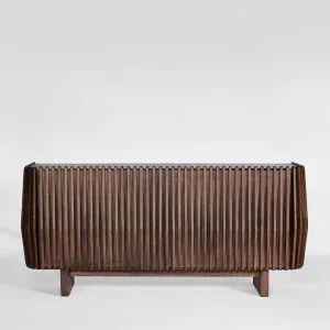 Bow 2 Door Buffet Dark Walnut by MRD Home, a Plant Holders for sale on Style Sourcebook