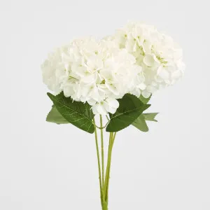 Yasmin Hydrangea Bunch White by Florabelle Living, a Decorative Accessories for sale on Style Sourcebook