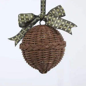 Rattan Bauble Large Chocolate Brown by PERFECT PIECES, a Plant Holders for sale on Style Sourcebook