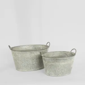 Saintes Set of 2 Wash Buckets by PERFECT PIECES, a Plant Holders for sale on Style Sourcebook