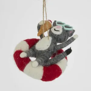 Cat in Tube Hanging Tree Decoration by Vixen & Velvet, a Christmas for sale on Style Sourcebook