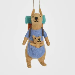 Camping Kangaroo With Joey Hanging Tree Decoration by Vixen & Velvet, a Christmas for sale on Style Sourcebook