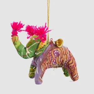 Kantha Elephant With Bell Decoration by Vixen & Velvet, a Christmas for sale on Style Sourcebook