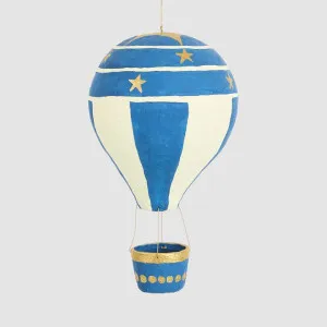 Mache Hot Air Balloon Large Blue by Vixen & Velvet, a Decorative Accessories for sale on Style Sourcebook