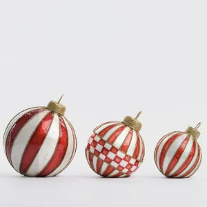 Capiz Bauble Trio Table Decor Red by Vixen & Velvet, a Plants for sale on Style Sourcebook