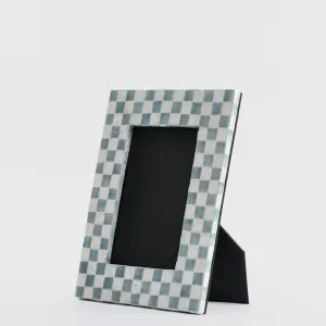 Blue Check Capiz Photo Frame Sml by Vixen & Velvet, a Plants for sale on Style Sourcebook