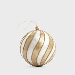 Swirl Hand Painted Capiz Bauble Gold by Vixen & Velvet, a Decorative Accessories for sale on Style Sourcebook