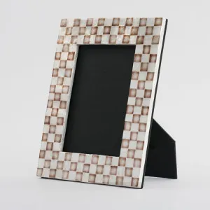 Brown Check Capiz Photo Frame Lge by Vixen & Velvet, a Lighting for sale on Style Sourcebook