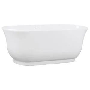 Marietta 150cm Freestanding Acrylic White Bath w/ White Overflow & Waste by Schots, a Bathtubs for sale on Style Sourcebook
