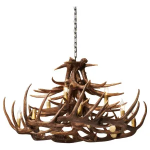 Cagliari 12 Light Resin Antler Chandelier, Natural by Schots, a Fixed Lights for sale on Style Sourcebook
