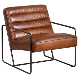Hilda Leather Armchair, Havana Brown by Schots, a Chairs for sale on Style Sourcebook