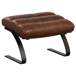 Lanna Footstool Leather Vintage Whiskey by Schots, a Ottomans for sale on Style Sourcebook