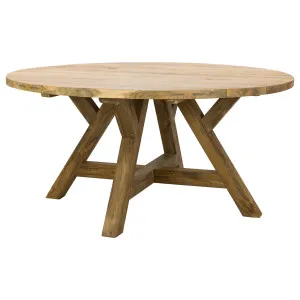 Jalta Round Reclaimed Teak Dining Table Natural by Schots, a Tables for sale on Style Sourcebook