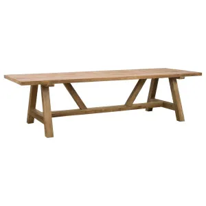 Navan 300cm Reclaimed Teak Dining Table Natural Teak by Schots, a Tables for sale on Style Sourcebook