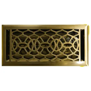 Pressed Steel Floor Register Vent 8B w Damper, Brass by Schots, a Air Conditioners for sale on Style Sourcebook