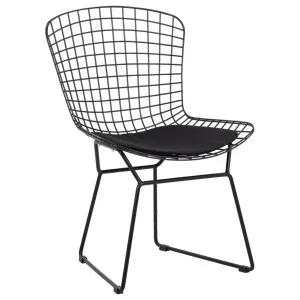 Bondi Steel Black Dining Chair with Seat Pad by Schots, a Chairs for sale on Style Sourcebook