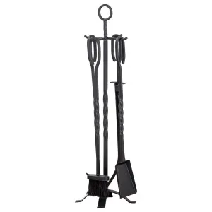Fenley 5-Pce 21x81cm Fire Tools, Black by Schots, a Fireplace Mantels & Surrounds for sale on Style Sourcebook