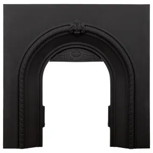Surrey Cast Iron (w/ Hood) Fascia, Premium Black by Schots, a Fireplaces for sale on Style Sourcebook