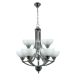 Houston 9 Light Pendant, Chrome by Lighting Inspirations, a Fixed Lights for sale on Style Sourcebook