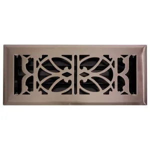 Pressed Steel Floor Register Vent 11 w Damper, Brushed Nickel by Schots, a Air Conditioners for sale on Style Sourcebook