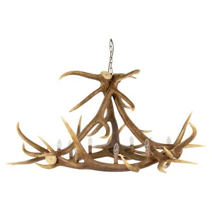 Tatlow 9 Light Resin Antler Chandelier, Natural by Schots, a Fixed Lights for sale on Style Sourcebook