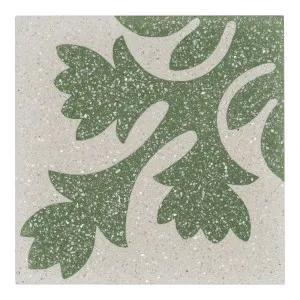 Vittoria Terrazzo 20x20x1.6 Encaustic Tile with Mother Pearl, Beige & Green by Schots, a Encaustic Tiles for sale on Style Sourcebook