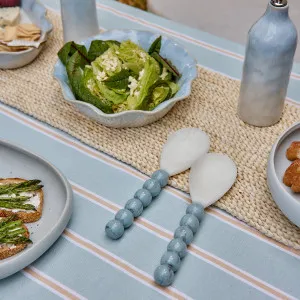 Bobble Blue/White Resin Salad Server Set by Madras Link, a Salad Bowls & Servers for sale on Style Sourcebook