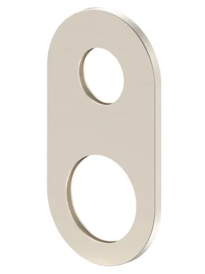 Ray 1 Wall Mixer With Diverter Wall Plate (Only) Oval 65mm In Brushed Nickel By Raymor by Raymor, a Bathroom Taps & Mixers for sale on Style Sourcebook