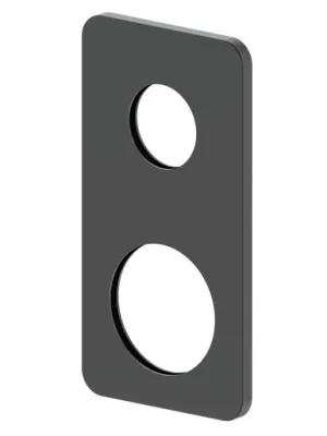 Ray 1 Wall Mixer With Diverter Wall Plate (Only) Rectangle 65mm In Black By Raymor by Raymor, a Bathroom Taps & Mixers for sale on Style Sourcebook