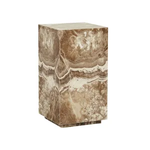 Elle Block Low Plinth - Espresso Onyx by GlobeWest, a Vases & Jars for sale on Style Sourcebook