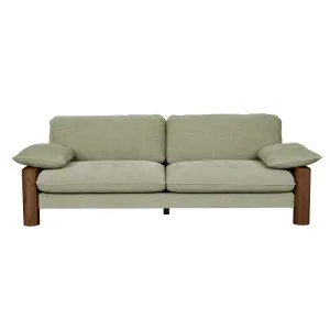Hugo Remy 3 Seater Sofa - Noyack Thyme - Dark Walnut by GlobeWest, a Sofas for sale on Style Sourcebook