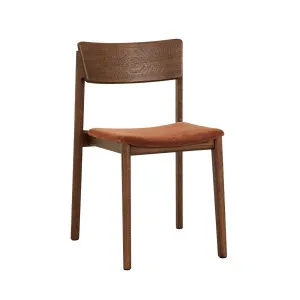 Tolv Poise Upholstered Dining Chair - Russet - Espresso Oak by Tolv, a Chairs for sale on Style Sourcebook