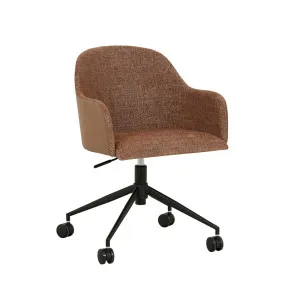 Riley Office Chair - Tawny - Nutmeg PU by GlobeWest, a Chairs for sale on Style Sourcebook
