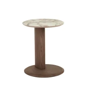 Rudy Marble Side Table - Storm Marble - Smoked Ash by GlobeWest, a Side Table for sale on Style Sourcebook