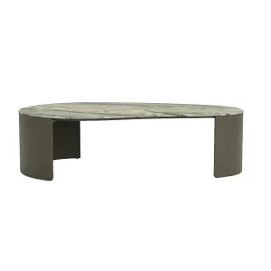 Oberon Curve Marble Coffee Table - Marine Marble - Thyme by GlobeWest, a Coffee Table for sale on Style Sourcebook