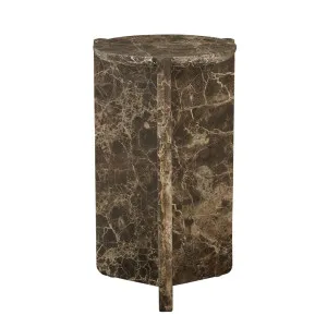 Venus Revolve Side Table - Emperador Marble by GlobeWest, a Side Table for sale on Style Sourcebook
