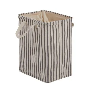 Habitat Lennon Stripe Laundry Hamper Charcoal by Habitat, a Laundry Bags & Baskets for sale on Style Sourcebook