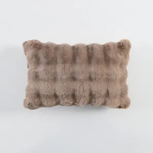 Muse Prague Faux Fur Oblong Cushion Truffle by Muse, a Cushions, Decorative Pillows for sale on Style Sourcebook