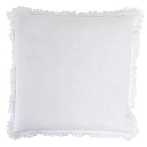 Muse Sahara Linen Fringed Square Cushion White by Muse, a Cushions, Decorative Pillows for sale on Style Sourcebook