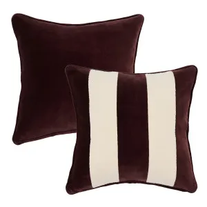 Muse Nico Velvet Boucle Stripe Cushion Chocolate by Muse, a Cushions, Decorative Pillows for sale on Style Sourcebook