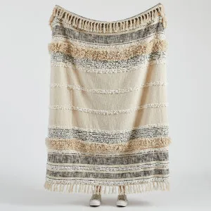 Muse Alby Tufted Throw Black/Natural by Muse, a Throws for sale on Style Sourcebook