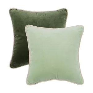 Muse Cleo Reversible Velvet Feather Cushion Green by Muse, a Cushions, Decorative Pillows for sale on Style Sourcebook