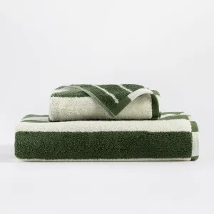 Muse Maverick Reversible Stripe Towel Green by Muse, a Towels & Washcloths for sale on Style Sourcebook