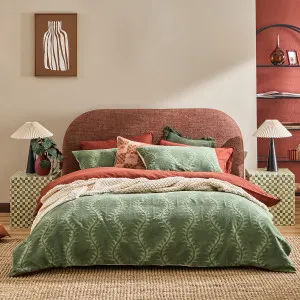 Muse Zenda Palm Quilt Cover Set Green by Muse, a Quilt Covers for sale on Style Sourcebook