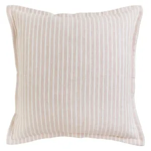 Muse Sahara Linen Striped Square Feather Cushion Natural by Muse, a Cushions, Decorative Pillows for sale on Style Sourcebook