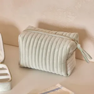 Muse Lila Velvet Cosmetic Bag Green by Muse, a Bathroom Accessories for sale on Style Sourcebook