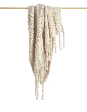 Muse Willow Knitted Throw Natural by Muse, a Throws for sale on Style Sourcebook