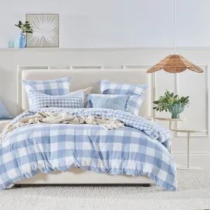 Habitat Della Check Quilt Cover Set Blue by Habitat, a Quilt Covers for sale on Style Sourcebook