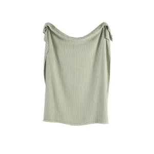 Muse Bamboo Cotton Waffle Extra Large Throw Sage by Muse, a Throws for sale on Style Sourcebook
